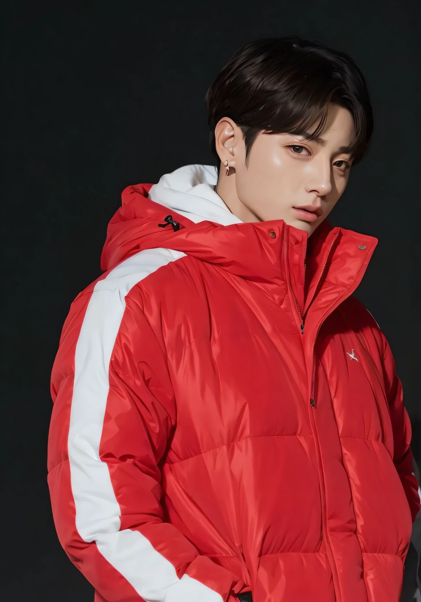 fox boy,Red collar,4K resolution,Hoodie outfit,                                 