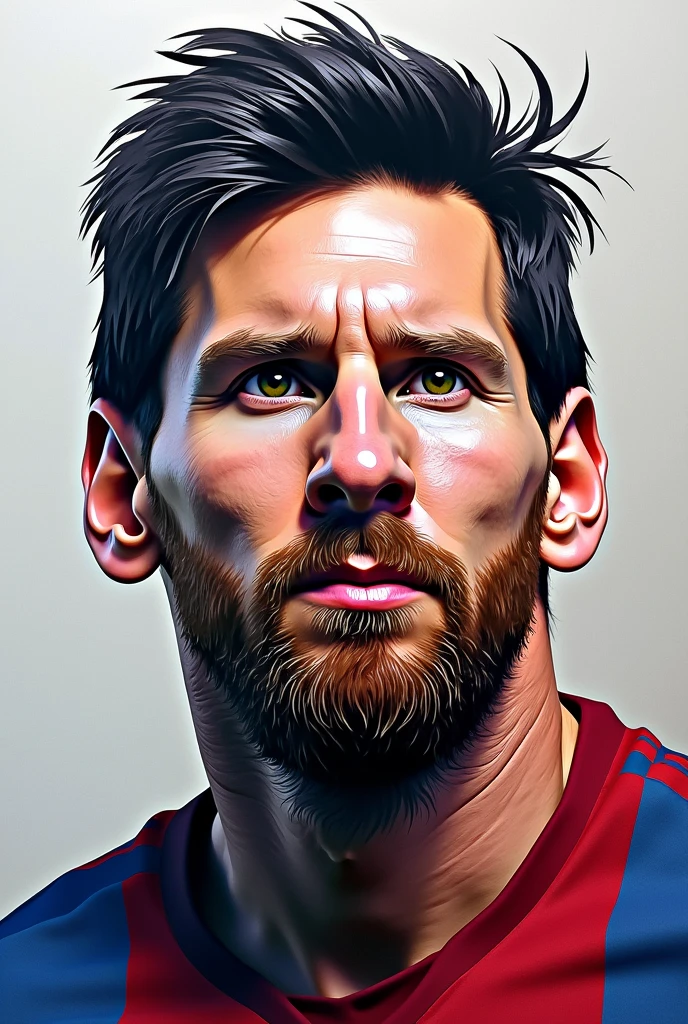 Make a messi's picture by using paper