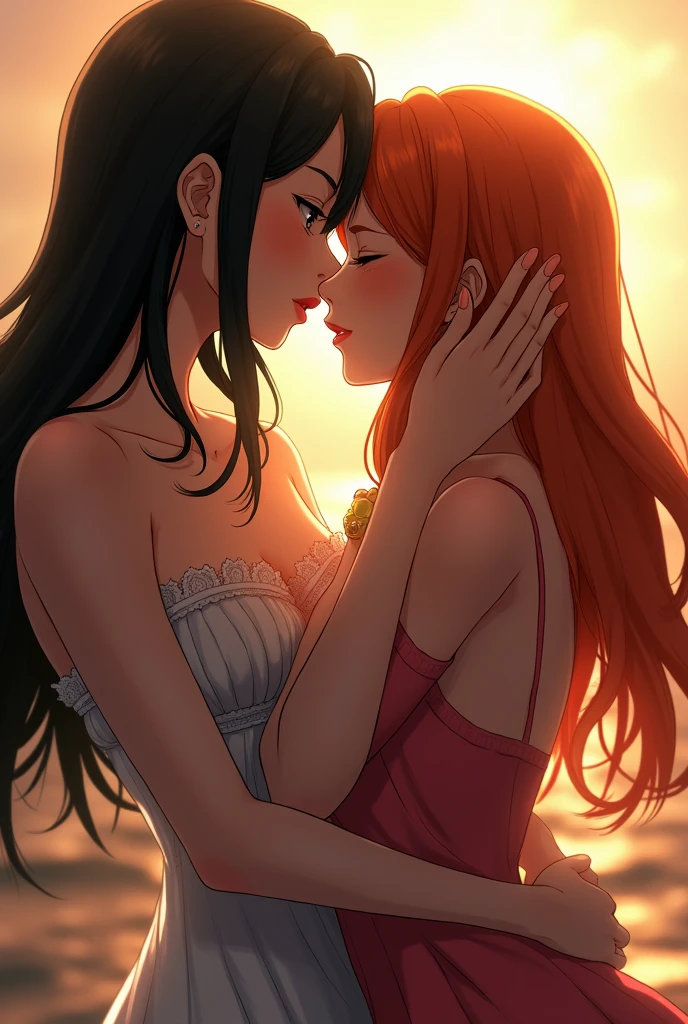 Nami kissing nico robin