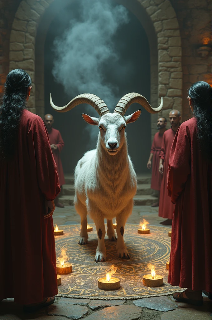 Goat being sacrificed