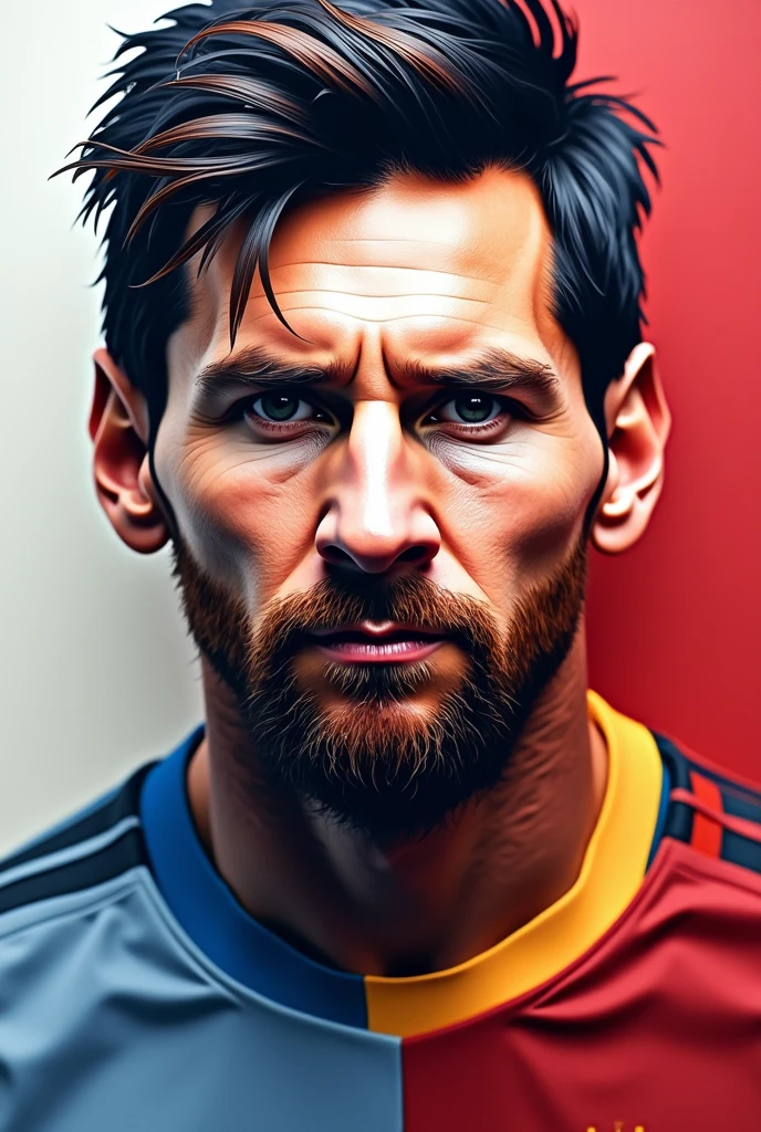 Make a messi's picture by using paper