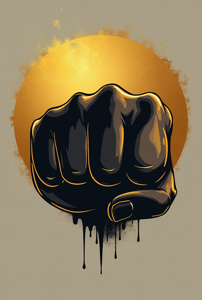 A logo in name prodigies use fist of hand as background nd logo should be in golden colour