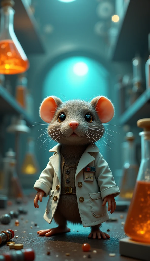 Mole in evil scientist's coat