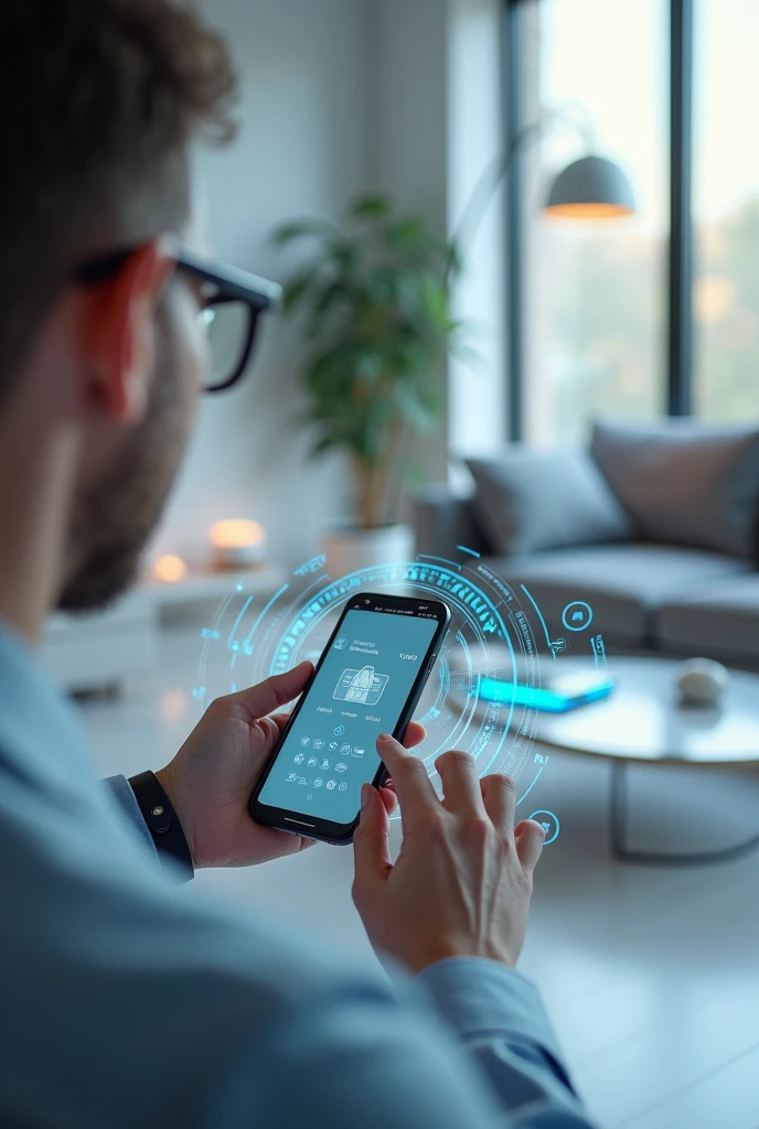 Image of smart phones, smart watches, automation , smart homes