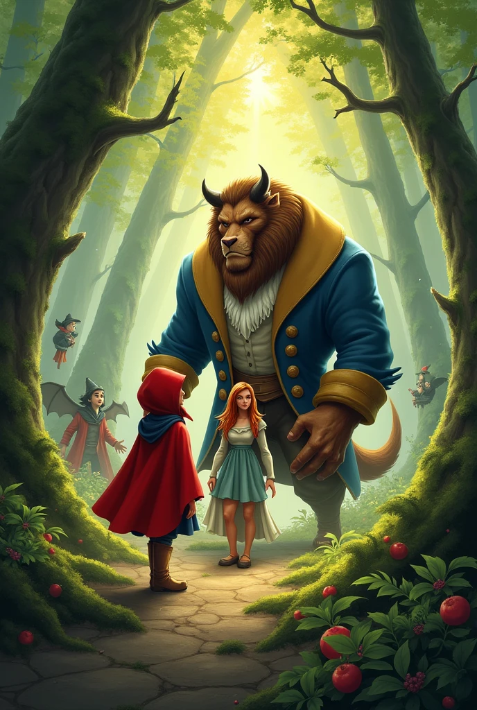 Little Riding Hood, the beast and beauty in the forest faced challenges such as mischievous witches and enchanted creatures. With courage and teamwork, they overcame every obstacle.