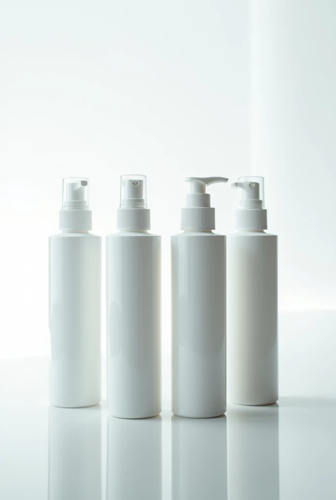 Create a background for an advertisement that has 4 bottles of hair peroxide
