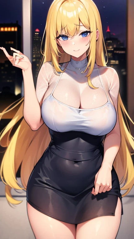 Long blonde、、Miniskirt