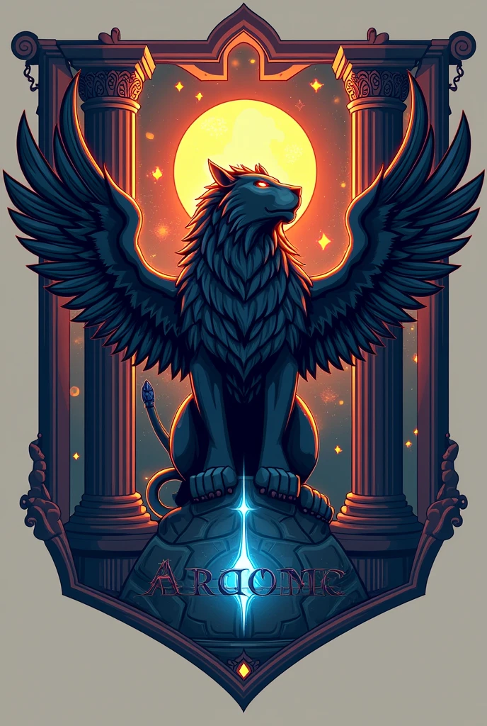 Generate a themed logo Olympus Minecraft with keyword ARDOMIC