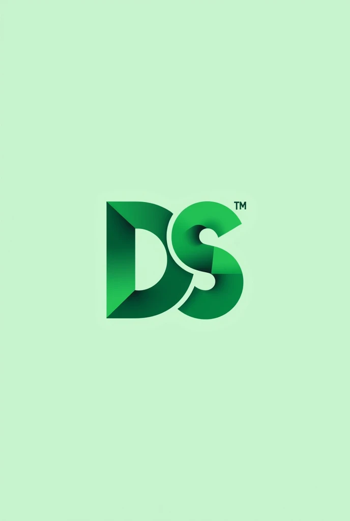 CREATE A DIFFERENT IMAGE LIKE A DDS NAME BRAND LOGO, COMBINING THE THREE LETTERS INTO ONE SINGLE THING, WITH GREEN LOGO COLOR