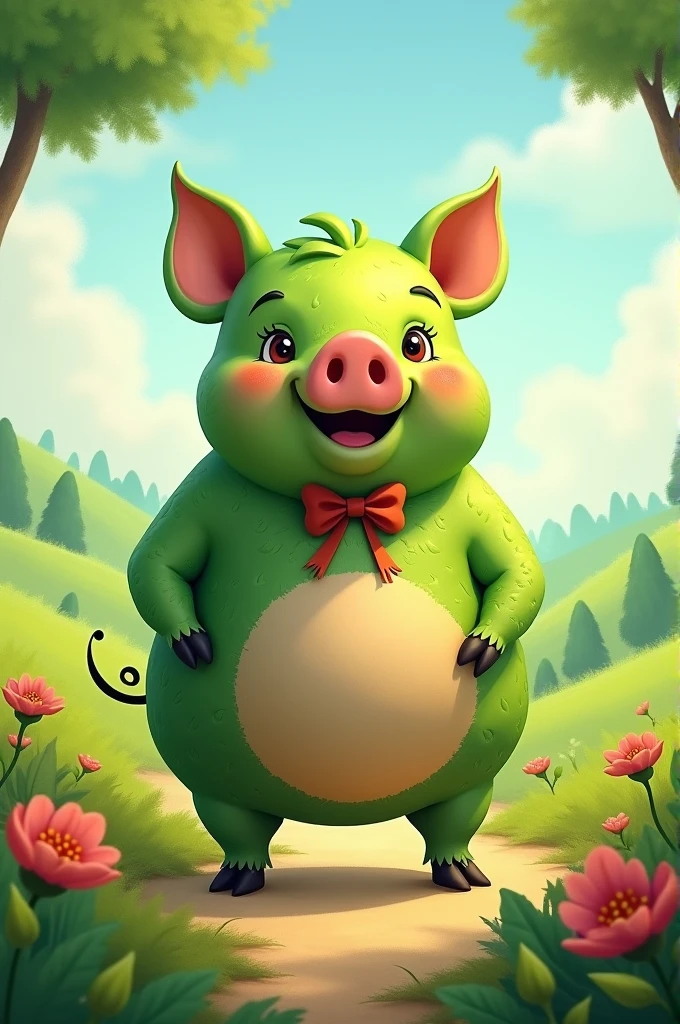 Green pig