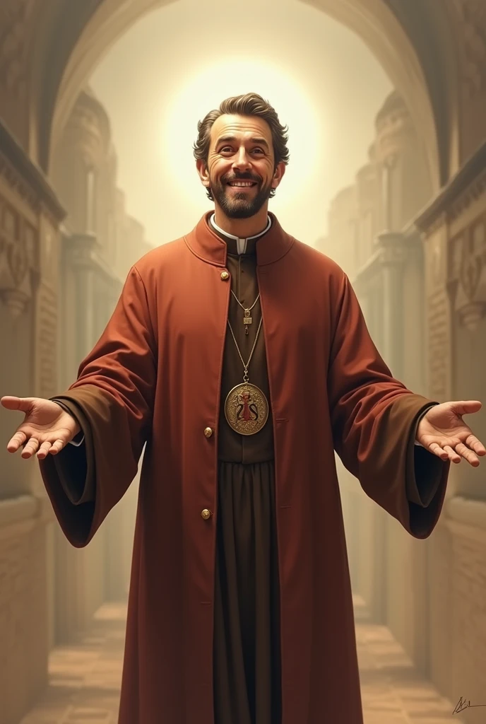 Image of Don Bosco opening his arms 