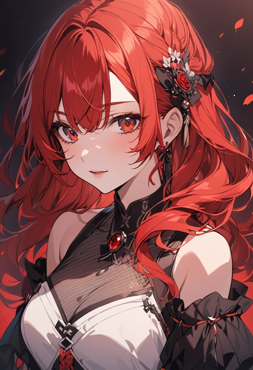 A beautiful woman with red hair
