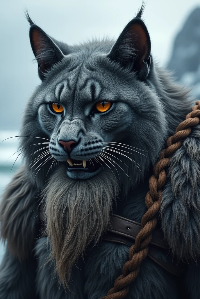 Make me a viking cat and viking beard for a logo