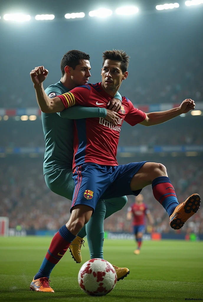 Cristiano Ronaldo makes a Suplex on Messi