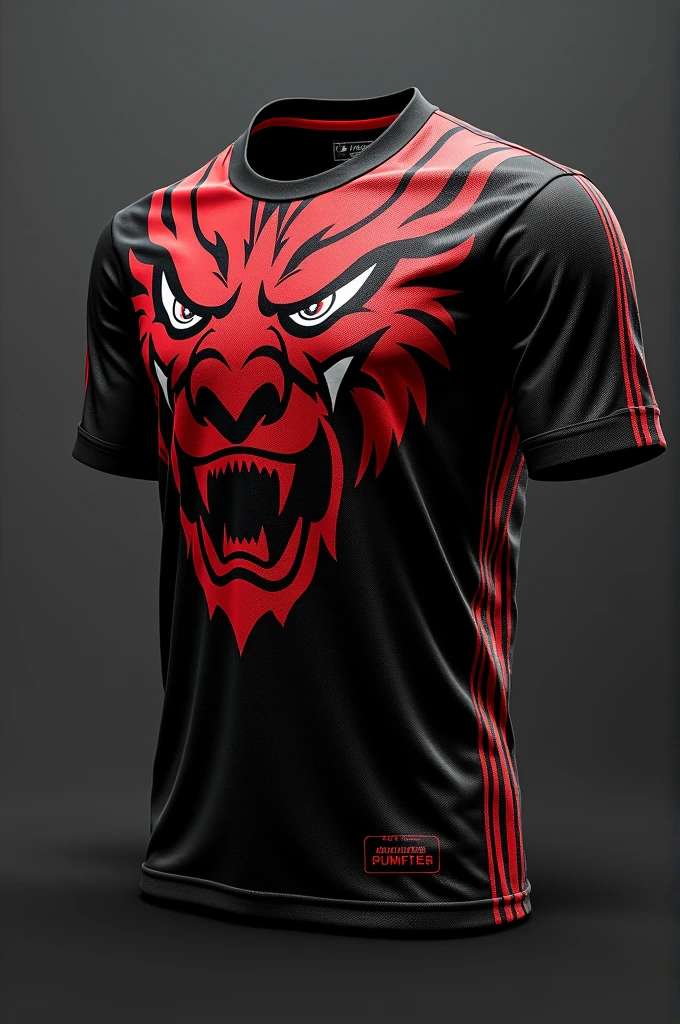 create a black and red team shirt with any mascot, nice new 10
 