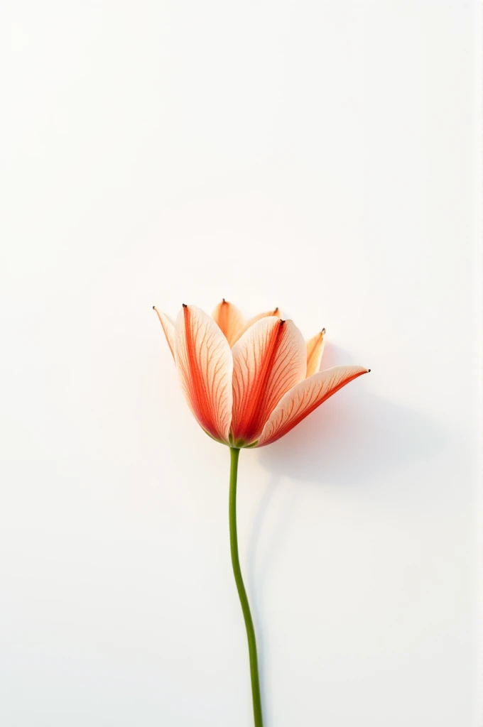 White background with flower