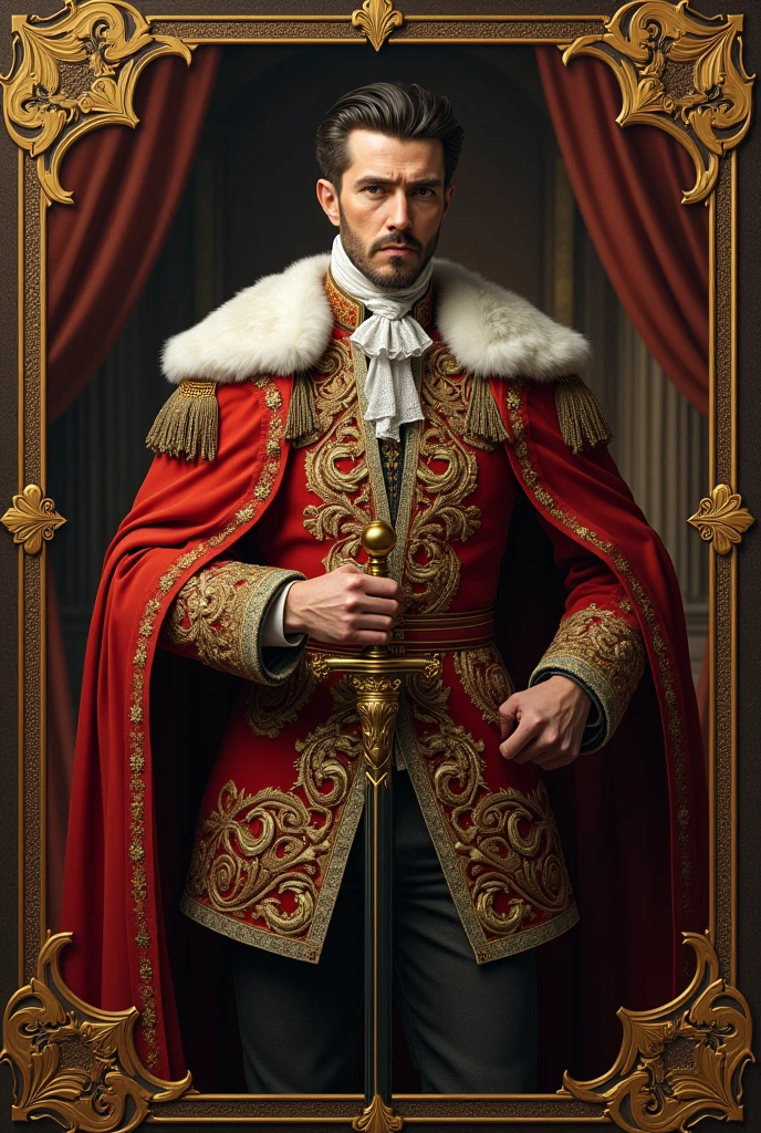 Generate a playing card, j valet royalty