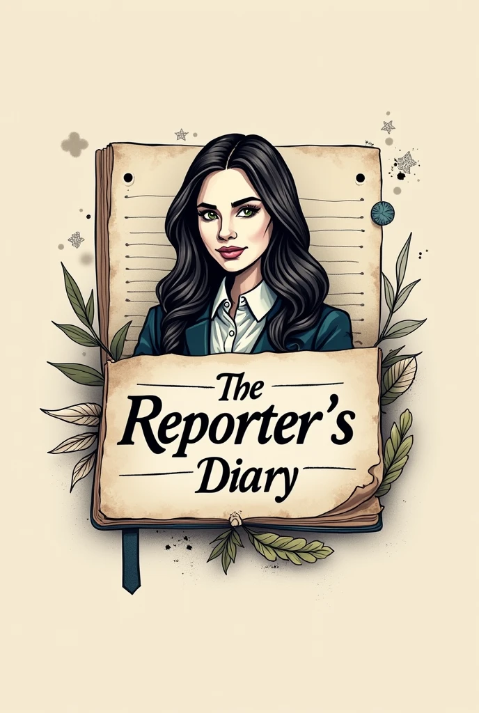 Make a attractive and unique logo for my news youtube channel.
Channel name is The reporter’s diary
On the logo a rough paper and a wooden pen on paper and blood and bulliets on it