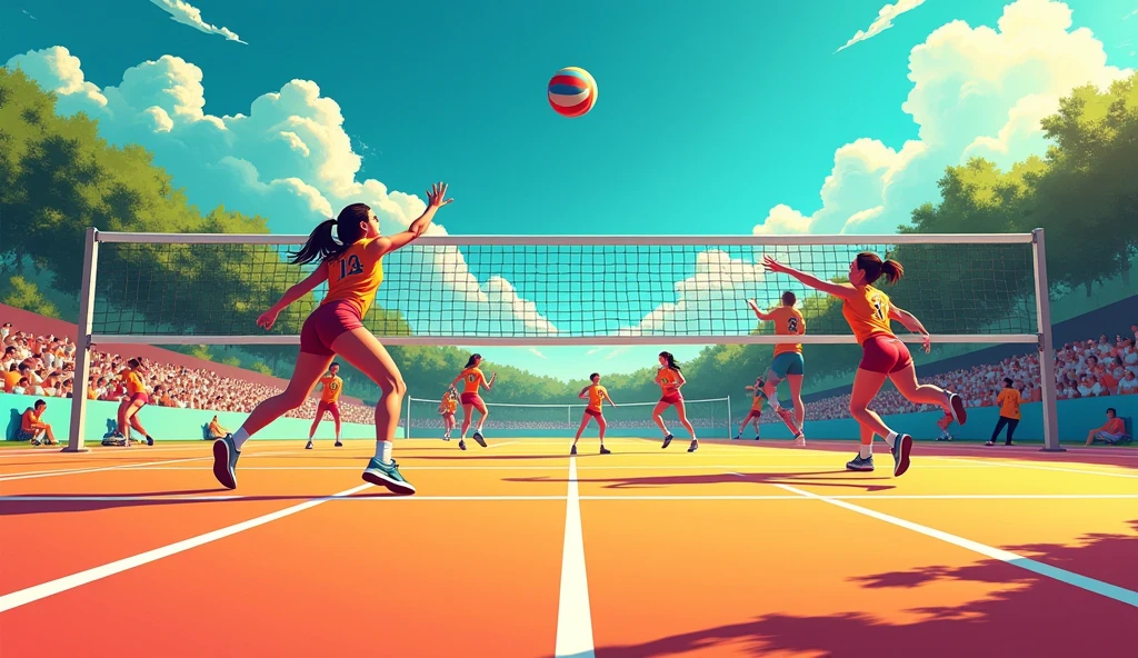 volleyball court wallpaper
