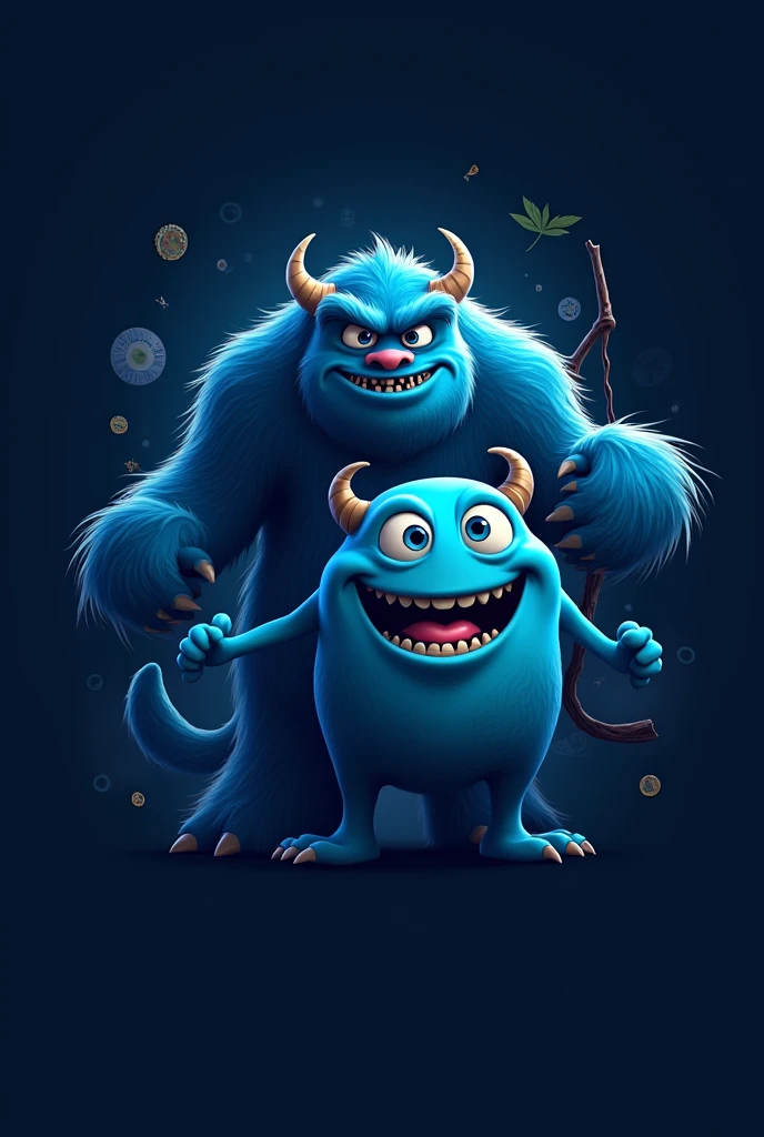 A logo that has a finance concept for a blue and monster alliance activity inc the movie