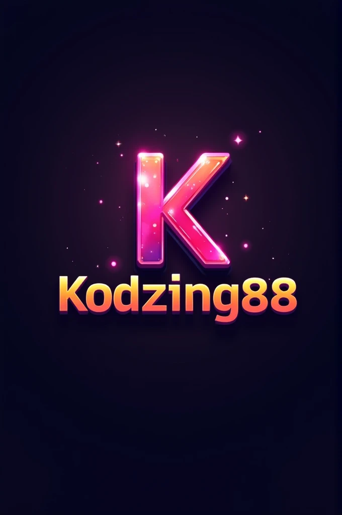 Create logo “Kodzing88” about gambling, game, 8 bit. Alphabet “Kodzing88” in the middle. 