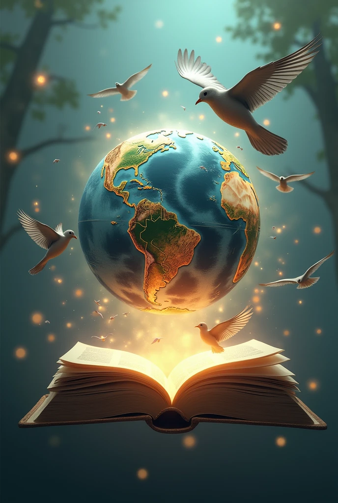 globe around flight and book