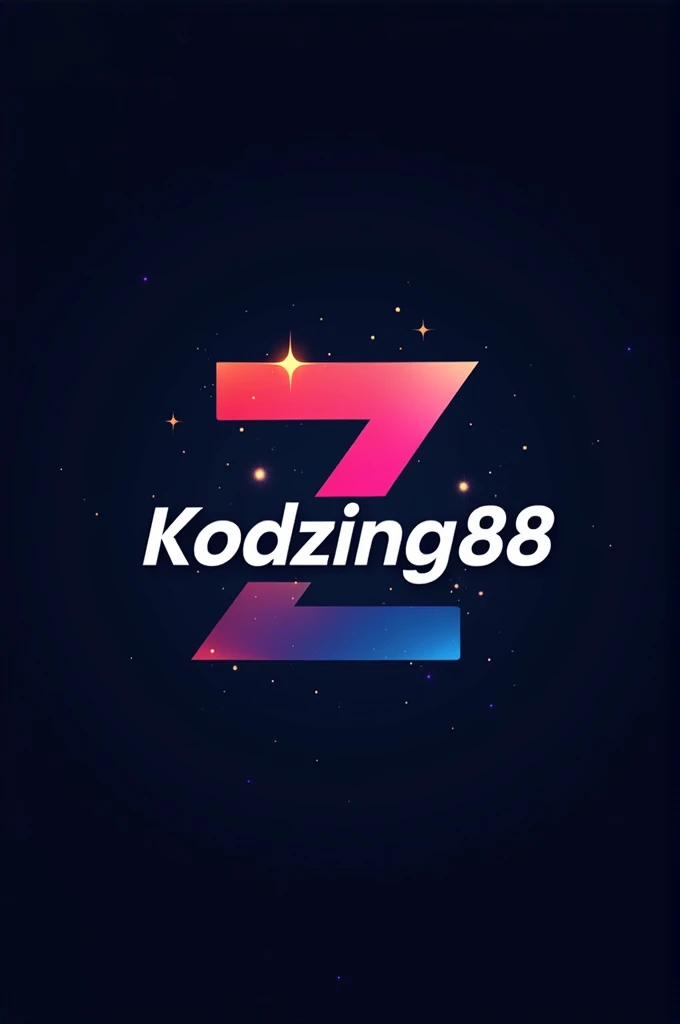 Create logo “Kodzing88” about gambling, space. Alphabet “Kodzing88” in the middle. 