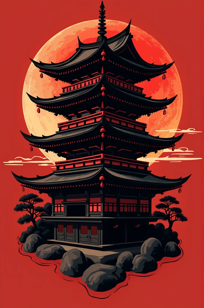 Avatar for my sushi restaurant where the logo is a black and red tori