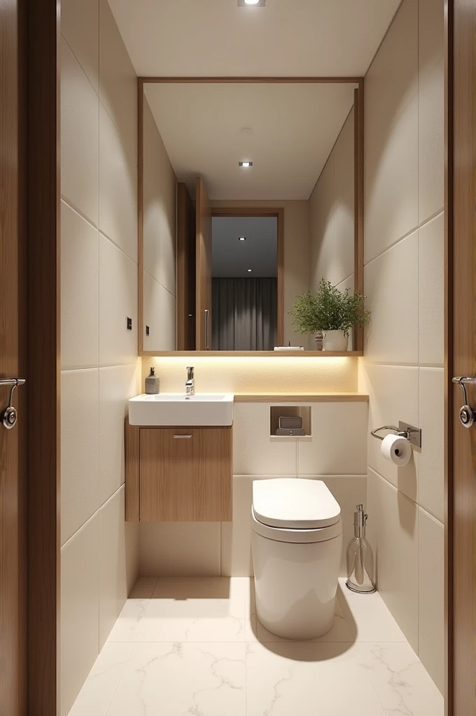 Design for small square washroom