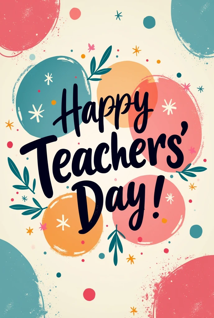 Write teachers day in stylish text image bubbly