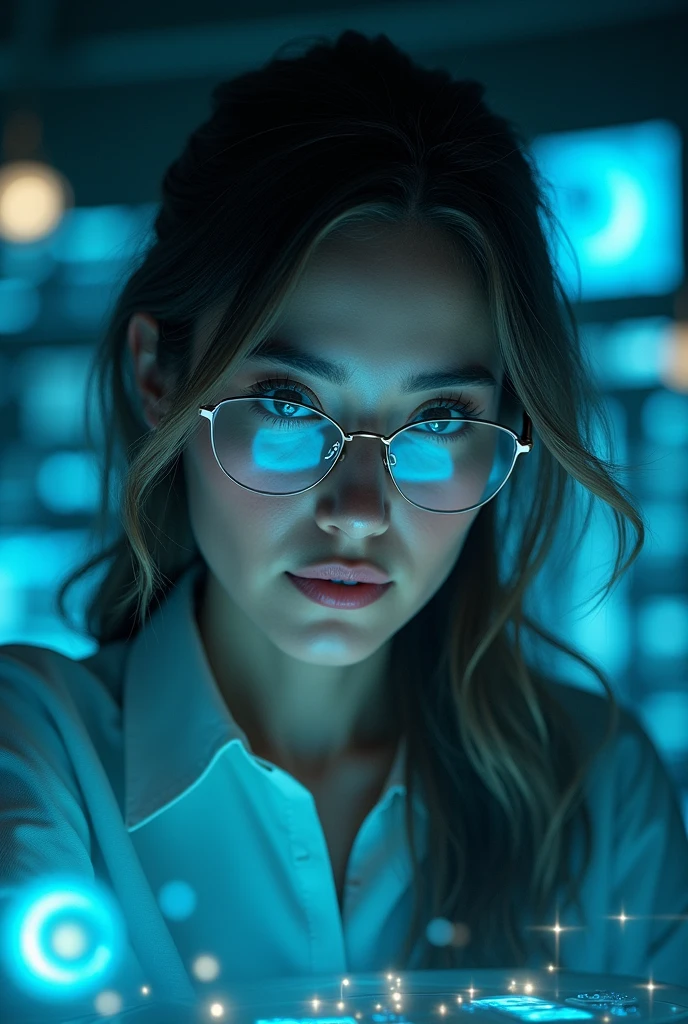 Studious Woman The Source of Technology The Key to All Answers