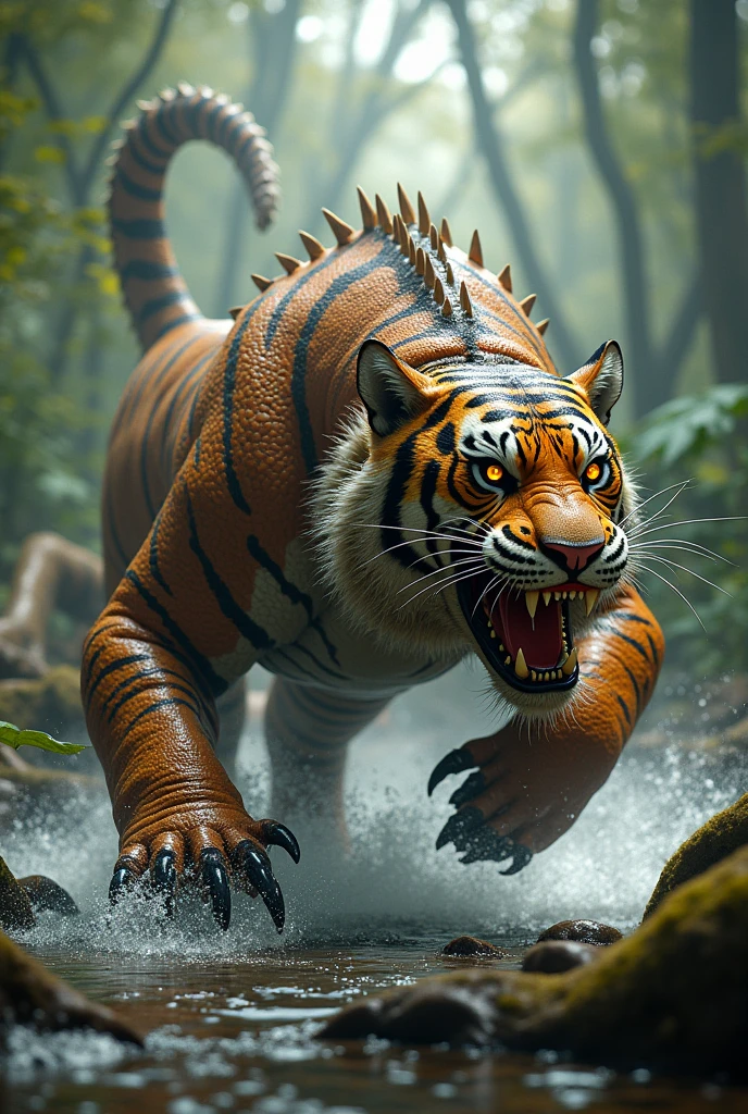 The fusion of a crocodile and a tiger
