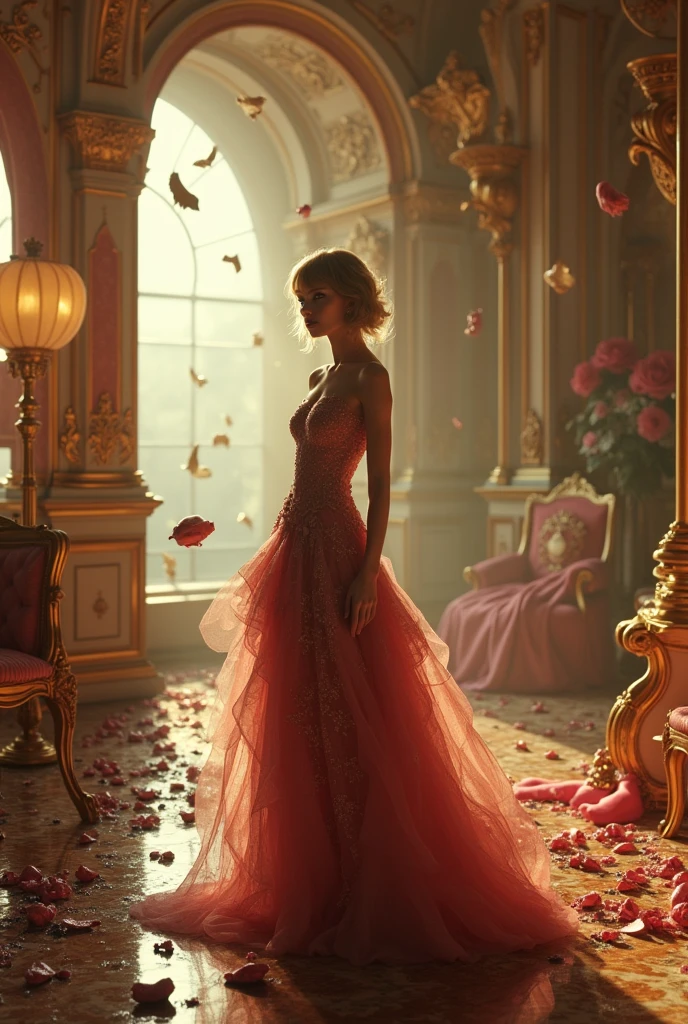 Generate an extravagant picture of Taylor in the music video for “my boy only breaks his favorite toys”