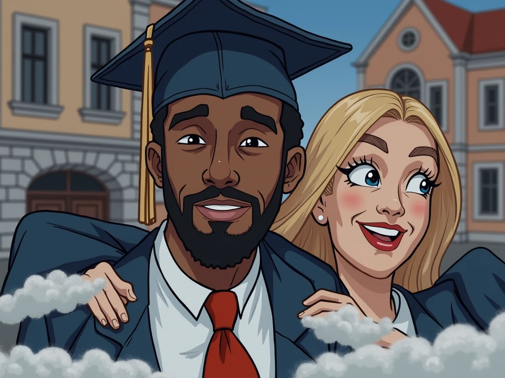 How we will both look on our graduation day in our suits on November 29, 2024 at the municipal theater