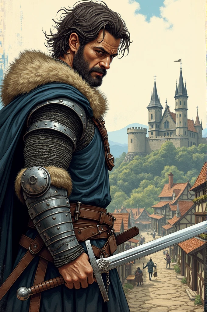 A manga about a medieval man who uses a sword
