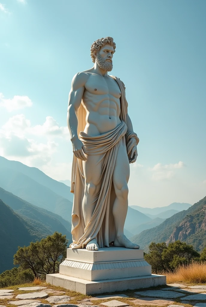 A STATUE FROM ANCIENT GREECE IN THE 7TH CENTURY BC