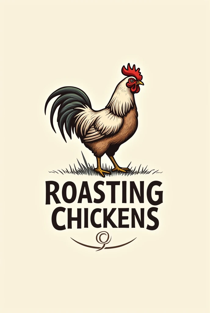 GENERATE A LOGO THAT SAYS ROASTING CHICKENS