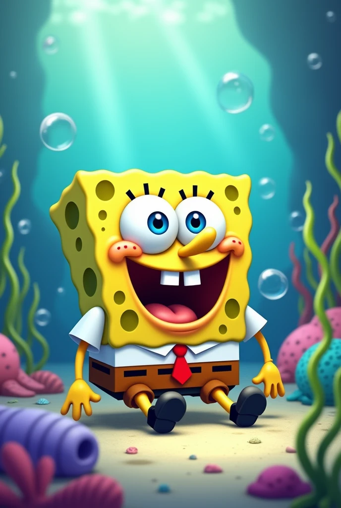 Sponge Bob sitting