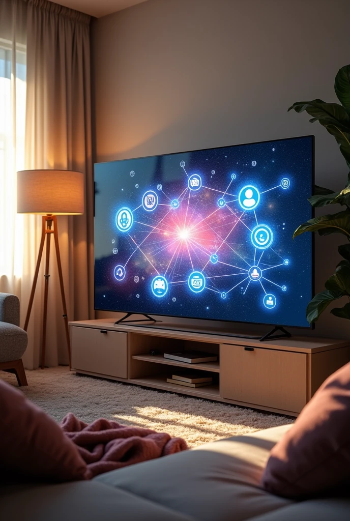create a tv with social networks inside 