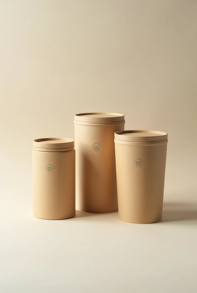 Packaging made from sugarcane bagasse, with 3 different sizes and that is eye-catching 