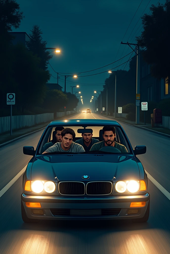 5 ladke jo ki ja rahe hai iten gaadi se on road in night