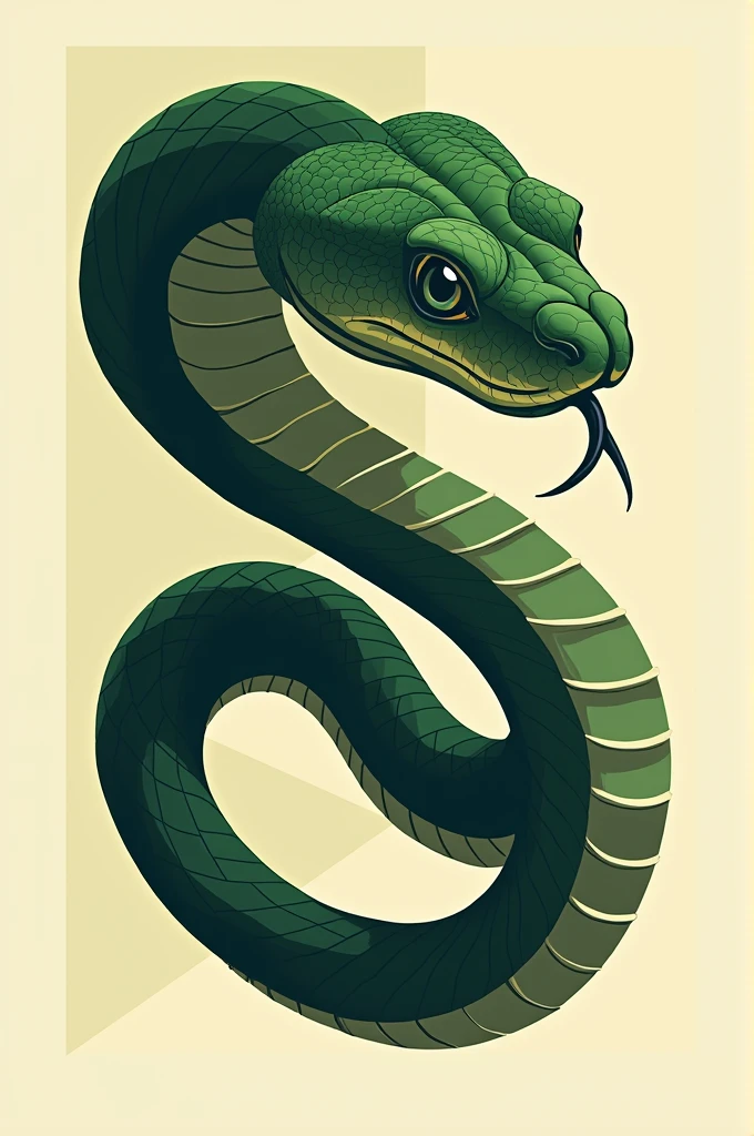 Boomslang snake as a logo