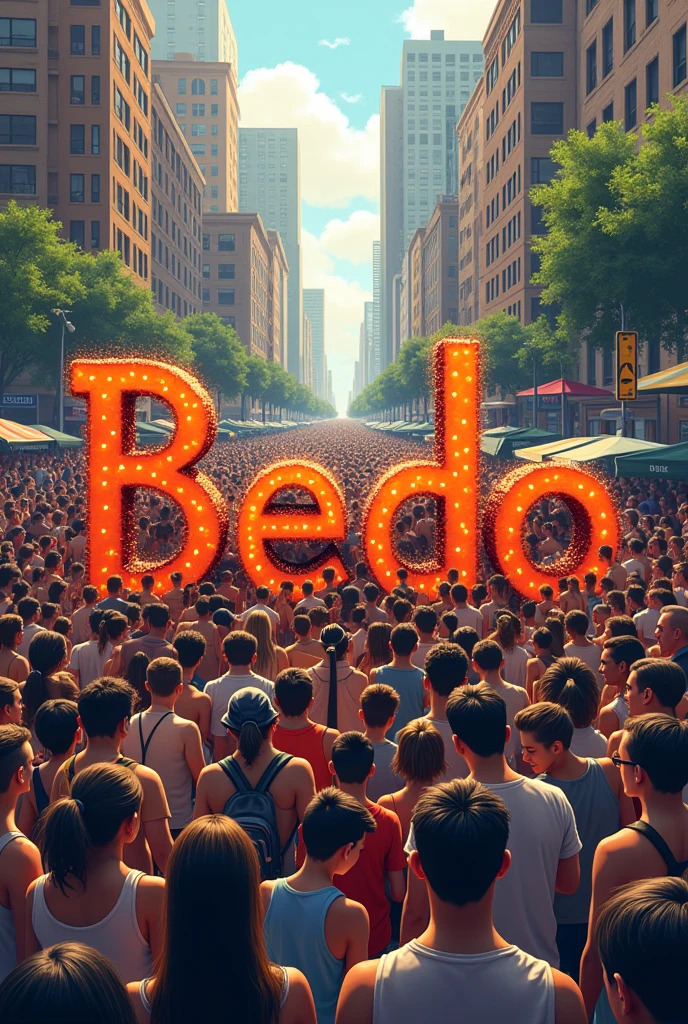 La foule écrit bedo