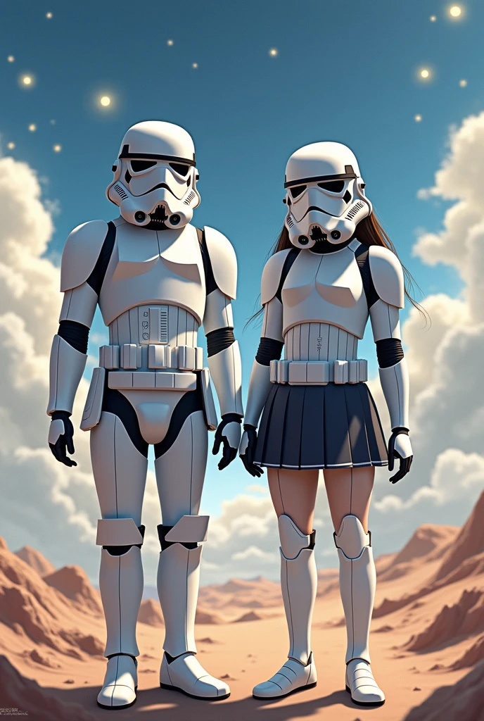 Miko Yotsuya and Mieruko-chan as Stormtroopers