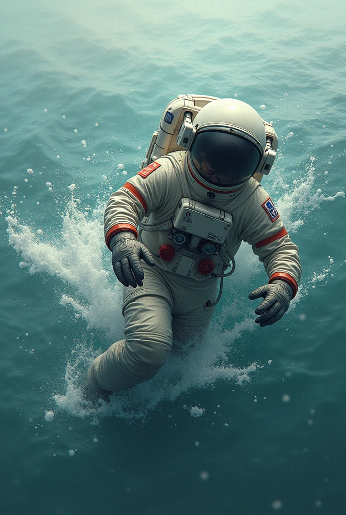 He’s life pod landed in water and the patient should fall down And two Floaties inflated