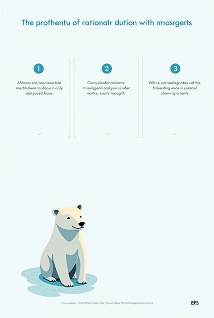 I want an infographic for rational use of medicines in a hospital, a short image to place 3 lines of information, I also want an image of a polar bear that represents the rational use of medicines.