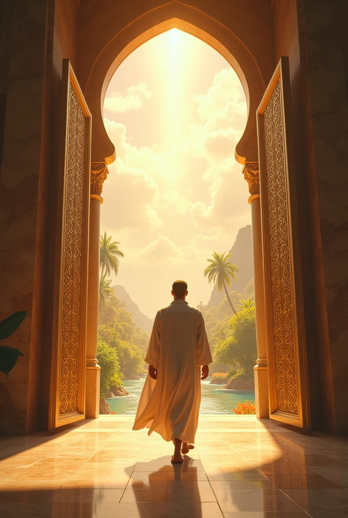 A man entering into jannah