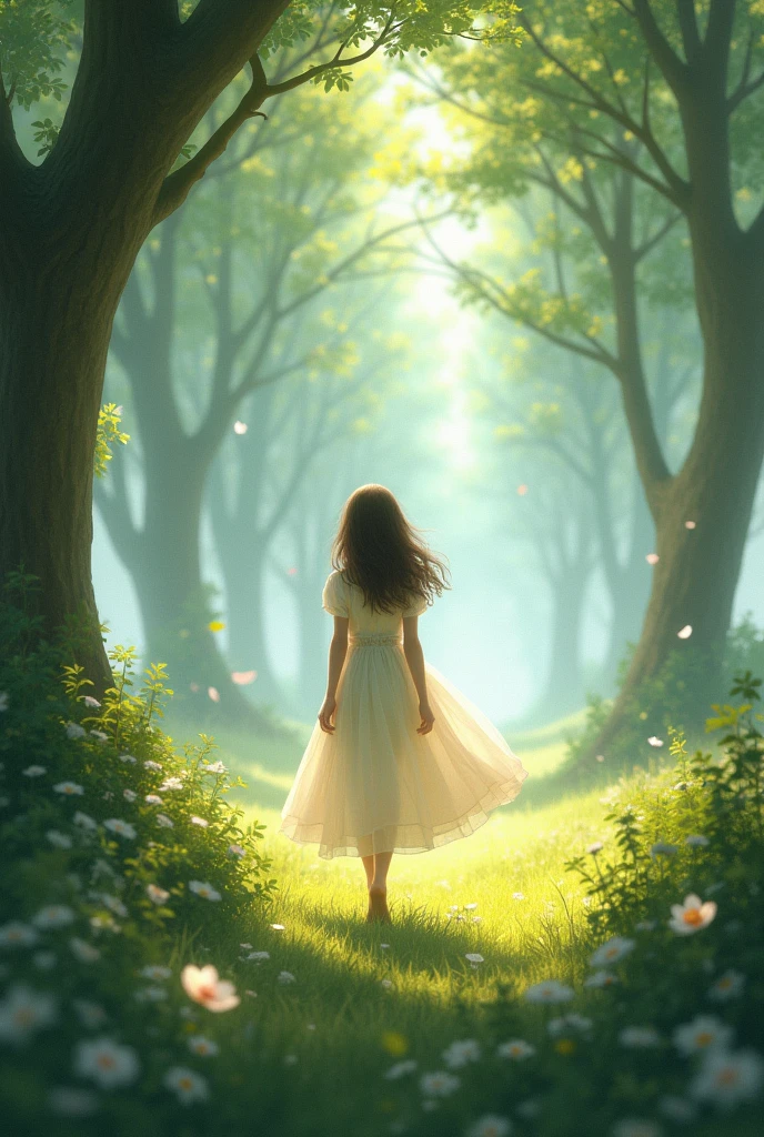 A walking girl 