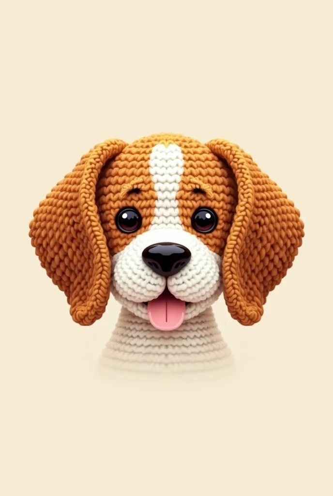 Crochet beagle head logo