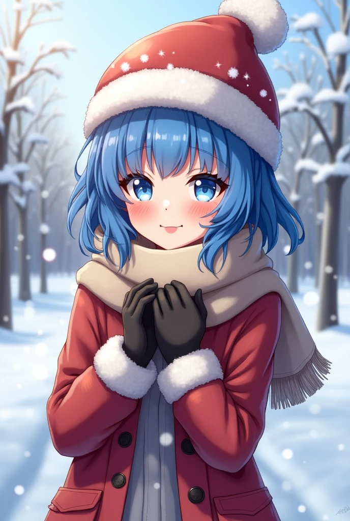 Nejire Hadou dressed in winter clothes